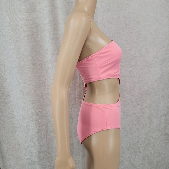 Solid & Striped The Claudia One Shoulder One Piece Swimsuit Flamingo Size M - Picture 8 of 15